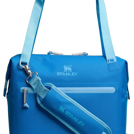 STANLEY All Day Julienne Midi Soft Cooler Bag and Lunch Box 12 Quarts | 20 Can Cooler with Handles and Strap | Stays Cold for Hours | Insulated Travel Bag with Zipper | BPA-Free | Azure