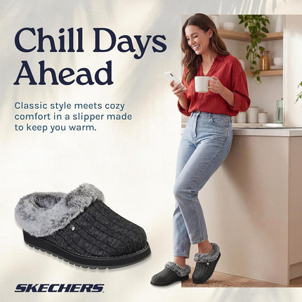 Skechers Women's Keepsakes Ice Angel Slipper, Grey, 5.5 UK Wide