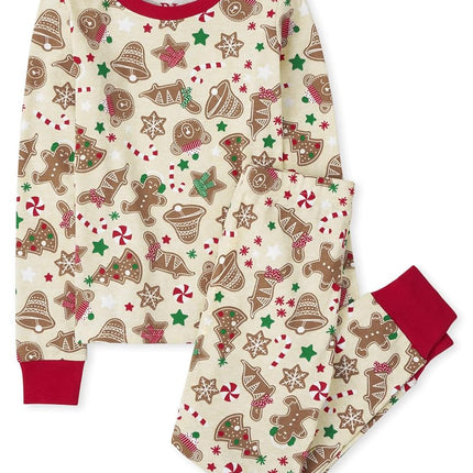 The Children's Place Baby and Kids, Sibling Matching, Holiday Pajama Sets, Cotton, Gingerbread Cookie, 12