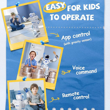 Ruko 1088 Smart Robot Toys, Remote/App/Voice Control, Gifts for Kids
