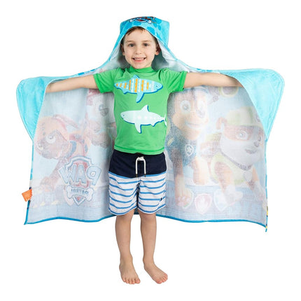 Toalla con capucha de felpa de algodón suave Franco Kids Bath and Beach, 24" x 50", Paw Patrol Azul