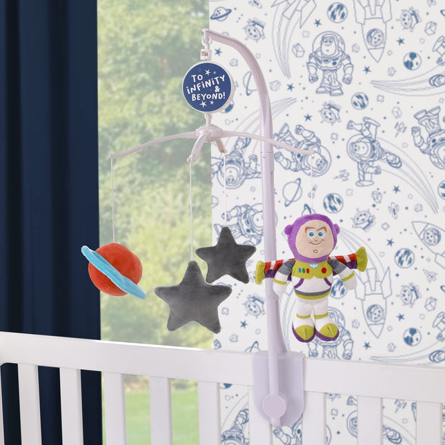 Disney Toy Story Outta This World Multi Colored Buzz Lightyear, Stars, and Planet Musical Mobile