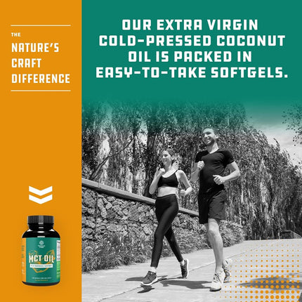 C8 MCT Coconut Oil Softgels - MCT Oil Keto Pills with Caprylic Acid Coconut Oil for Body Sculpting Sustainable Energy Support and Brain Health - Potent Non GMO Gluten Free Keto MCT Oil Softgels