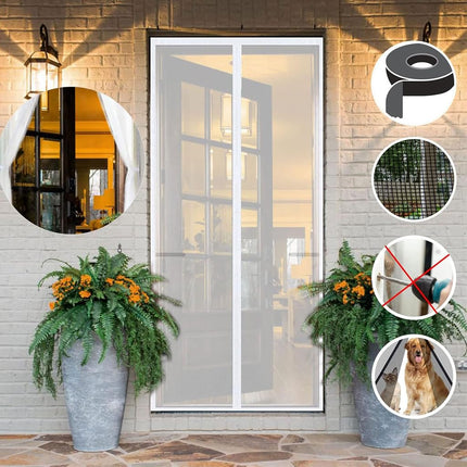 Risareyi Magnetic Fly Screens for Doors in Fiberglass, 85x210cm, White