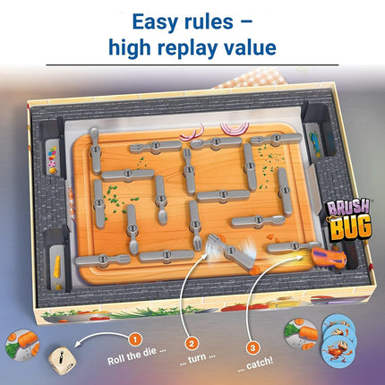 Ravensburger Bugs in The Kitchen Board Game for Kids, Fast Action Family Game with 3D Board and Brush Bug, 2 to 4 Players, Ages 5 Years and Up
