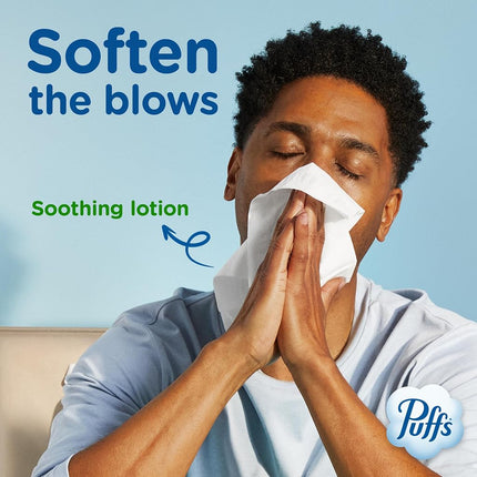 Puffs Plus Lotion Facial Tissues, 10 Cubes, 56 Tissues Per Box
