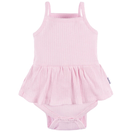Body de Gerber sin mangas con faldita para bebé, color Winsome Orchid, de 3 a 6 meses