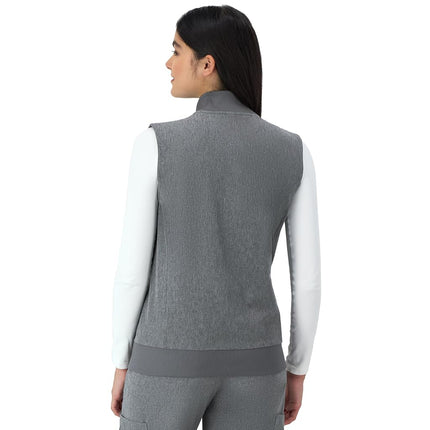 Hanes Women's Comfort Fit Scrubs Healthcare Vest, Moisture-Wicking Stretch Scrubs Vest for Women, Ebony Heather, 3X-Large