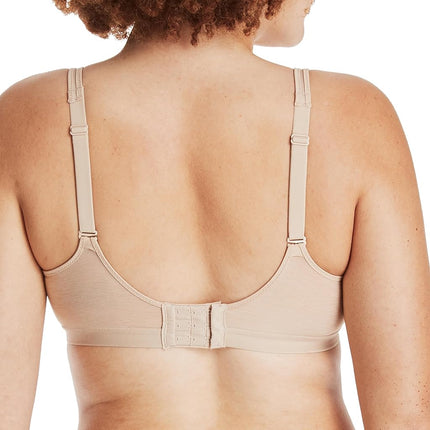 Hanes Women's X-Temp Wireless Cooling Mesh, Full-Coverage, Convertible T-Shirt Bra, Opaque, Nude, S