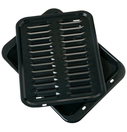 GE Lighting Large Broiler Pan and Rack, 12-3/4 x 1