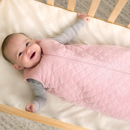 Gerber Unisex Baby Quilted Wearable Blanket, Pink Heather, 0-6 Months