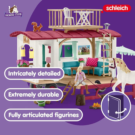 Schleich Horse Club - 95Pc Sofia's Secret Camper w/ Horse Playset | 42593