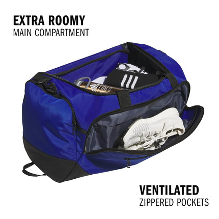 adidas Defender 5.0 Durable Duffle Bag for Sports, Gym and Travel, Royal Blue, Medium (59L)