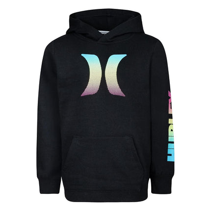 Hurley Boys' One and Only Pullover Hoodie, Black/Multi, 5