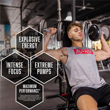 BSN N.O.-XPLODE Pre-Workout Supplement with Creatine, Beta-Alanine, and Energy, Flavor: Watermelon, 60 Servings