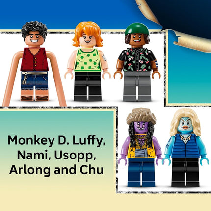 LEGO ONE PIECE Battle at Arlong Park - Interactive Toy with 5 Minifigures incl. Luffy & Nami, plus a Collapsing Pagoda - Anime Gift for 9+ Year Old Boys, Girls & Fans - 75638