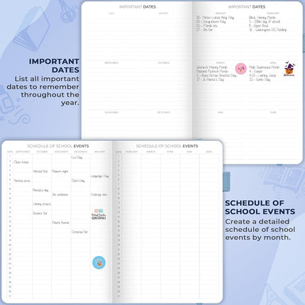 Clever Fox Teacher Planner – School Year Planner with Calendars & Lesson Plans – Teacher Plan Book for Classroom & Homeschool Organization - Undated, 7x10″, Hardcover (Periwinkle)