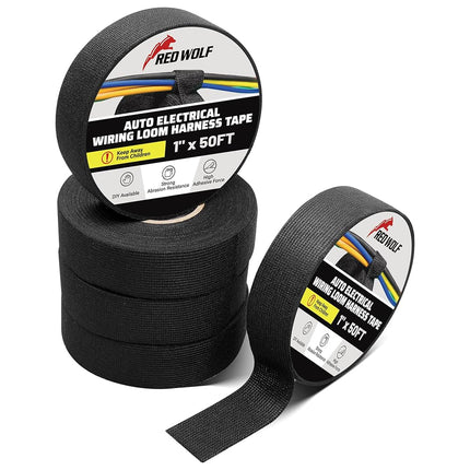 RED Wolf Wire Harness Tape 1'' 50 FT High Temp Wir