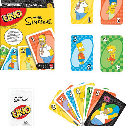 Mattel Games UNO The Simpsons Card Game, Ages 7+, 2-10 Players