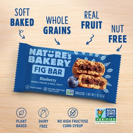 Barritas de higo de trigo integral molido a la piedra Nature's Bakery - Manzana y canela - 2 oz - Caja de 12