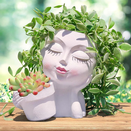 vomiceak Face Planters Pots Head Planter for Indoo