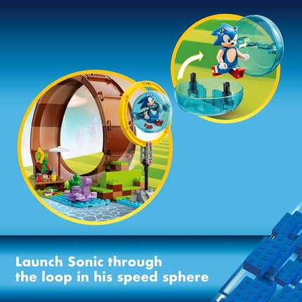 Jeu de Construction LEGO Sonic The Hedgehog Défi du Looping de la Zone de Green Hill de Sonic, Jouet Sonic Adventure avec 9 Personnages Sonic et ses Amis, Cadeau Amusant pour les Joueurs et Jeunes Fans de 8 Ans, 76994