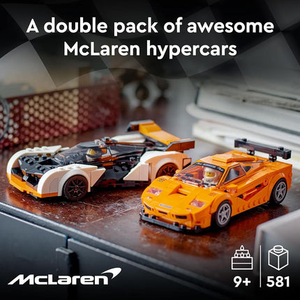 LEGO Speed Champions McLaren Solus GT and McLaren F1 LM 76918; Building Toy Set for Car Enthusiasts and Kids Aged 9+ (581 Pieces)