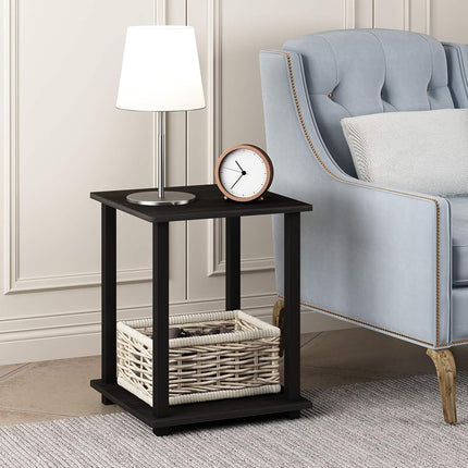 Furinno SIMPLISTIC Set of 2, 2-Tier Side Table, Espresso