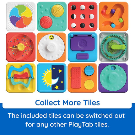 Fat Brain Toys PlayTab Essentials 12m+, Modular Sensory Activity Board, Busy Board for Toddlers and Babies - Ages 1 Year and Older