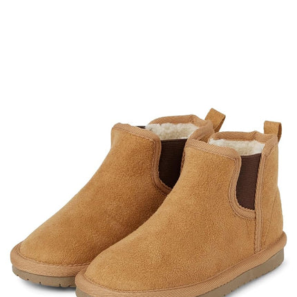 Gymboree - Botas de invierno de moda ligeras y cálidas para niños y niños pequeños, color tostado, 10 US Wide Toddler