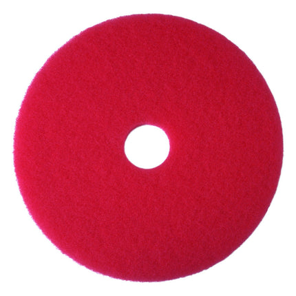 3M Floor Buffer Pad - 16 inch - Red 5100 - 5 Pads 