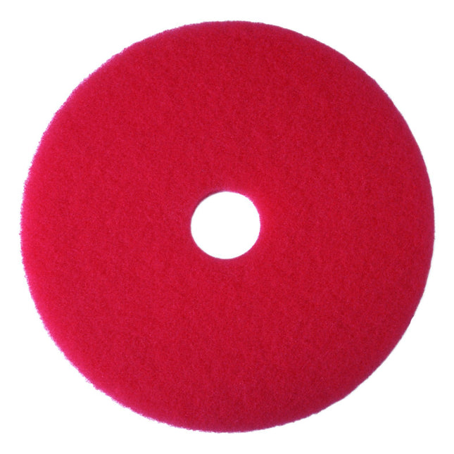 3M Floor Buffer Pad - 16 inch - Red 5100 - 5 Pads 