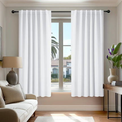 Deconovo Short Curtains for Kitchen Back Tab/Rod P
