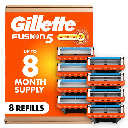 Gillette Fusion5 Power Razor Blade Refills, 8 Coun