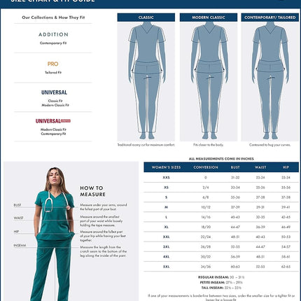 Adar Universal Scrubs for Women - Tapered Utility Cargo Scrub Pants - 503 - Caribbean Blue - M