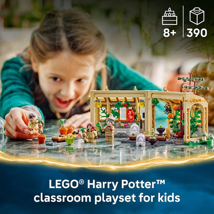 LEGO® Harry Potter™ Hogwarts™ Castle: Herbology Class 76445 Wizard Toys for Girls, Boys and Any Fans Aged 8 Plus, Classroom Playset for Kids, 3 Minifigures, Magic Mandrake Toy Plants