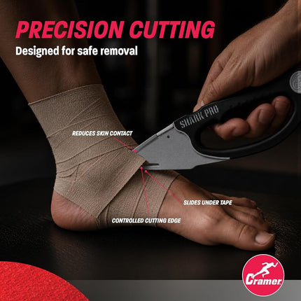 Cramer Athletic Training Supplies, Shark Tape Cutter & Remover Liquid for Adhesive Removal, Safe Edge Scissors, Professional Bandage Shears & Solution to Safely Remove Athletic Tape