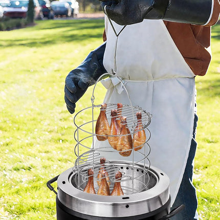 onlyfire Kit de accesorios para freír pavo - 2 rejillas para patas que se adaptan a Char Broil Big Easy - Cuelga hasta 12 muslos o alas de pollo