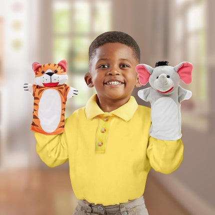 Melissa & Doug Zoo Friends Hand Puppets | Puppet Sets | Age 2+ | Gift for Boy or Girl