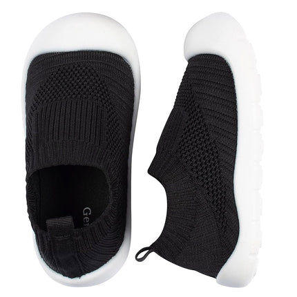 Gerber Kids' Zapatillas sin cordones elásticas de punto para bebé y niño pequeño, rosa, 6 Toddler