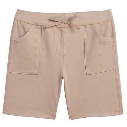Nautica Girls' School Uniform Sensory-Friendly Soft Pull-on Short, Khaki, 6X