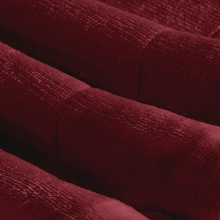 Elegant Comfort Ultra Soft Reversible Flannel Sherpa Blanket - Cozy Silky Fleece Throw for Couch, Bed - Plush Fuzzy Warm Winter Blanket for Gift, Twin XL, Burgundy