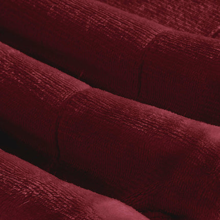 Elegant Comfort Ultra Soft Reversible Flannel Sherpa Blanket - Cozy Silky Fleece Throw for Couch, Bed - Plush Fuzzy Warm Winter Blanket for Gift, Twin XL, Burgundy