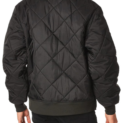 Chaqueta de rombos Dickies 61242 para hombre, negra, pequeña
