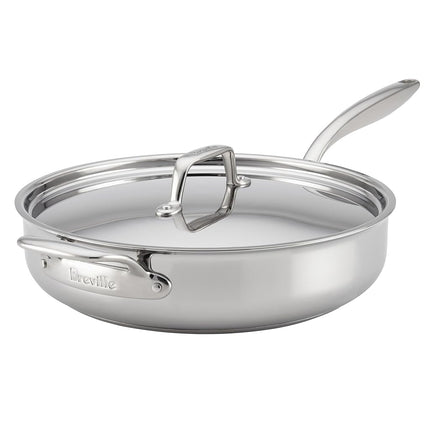Breville 32071 Thermal Pro Clad Acero Inoxidable 5 Cuartos Sartén para Saltear, Plateado