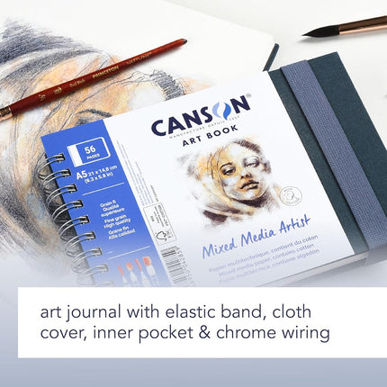 CANSON Art Book 300gsm A5 Portrait Notebook 28 White Sheets