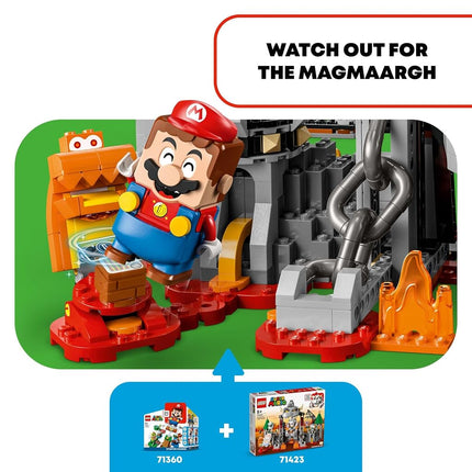 LEGO Super Mario Dry Bowser Castle Battle Expansion Set, Buildable Game with 5 Super Mario Figures, Collectible Playset to Combine with a Starter Course, Super Mario Gift Set for Kids Ages 8-10, 71423