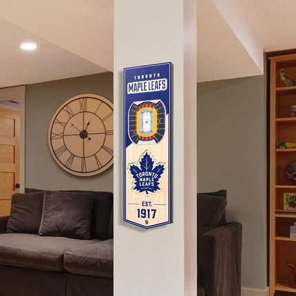 YouTheFan NHL Toronto Maple Leafs - Scotiabank Arena 3D Banner, Team Colors, 6" x 19"
