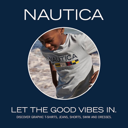 Nautica Boys' Pull-on Fleece Jogger Sweatpant, Drawstring Closure, J-Class True Black, 14-16
