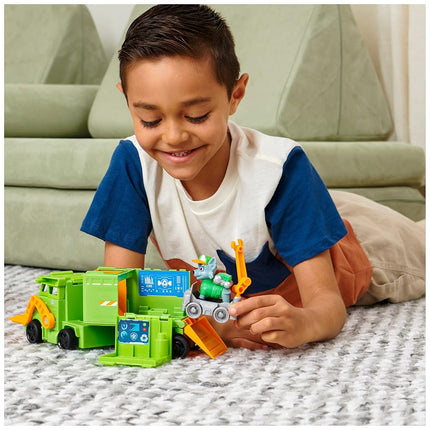 Paw Patrol Transformable Rocky Car - Big Truck with 1 Rocky Figure and 1 Mini Rescue Car - 6065318 - Toys for Children 3 Years+